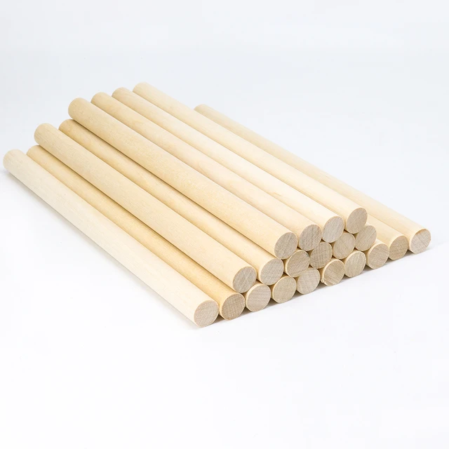 20 Wooden Sticks Strips DIY Wood Crafts Length 15cm Diameter 10mm Wooden Rod  For DIY Handmade Crafts Accessories - AliExpress