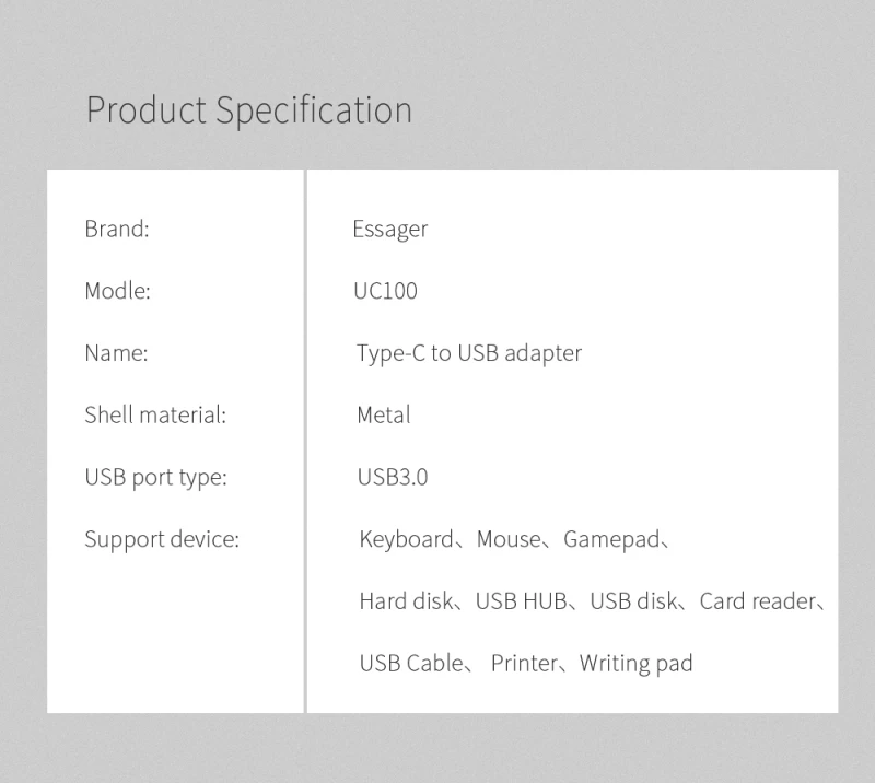 Для Essager Micro USB OTG к usb type C адаптер V8 Разъем конвертер для samsung huawei ZTE Xiaomi lenovo Android type-c