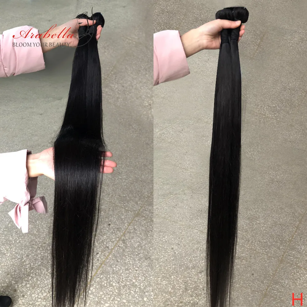 Human Hair Bundles Brazilian Straight Hair Weave Bundles Natural Remy Arabella 1/3/4 Pieces Human Weave
