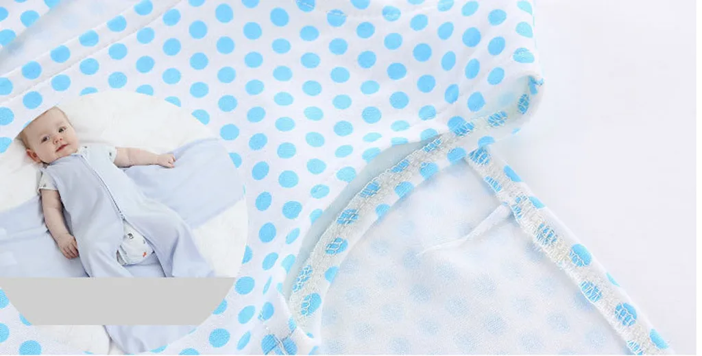 Регулируемый спальный мешок в горошек для новорожденных, пеленальный мешочек, переносное одеяло, Детские Зимние теплые спальные мешки, пеленка для младенцев