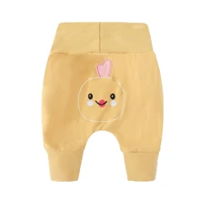 Свободные штаны из хлопка с рисунком животных для маленьких мальчиков и девочек повседневные брюки детские спортивные штаны на возраст от 0 до 24 месяцев