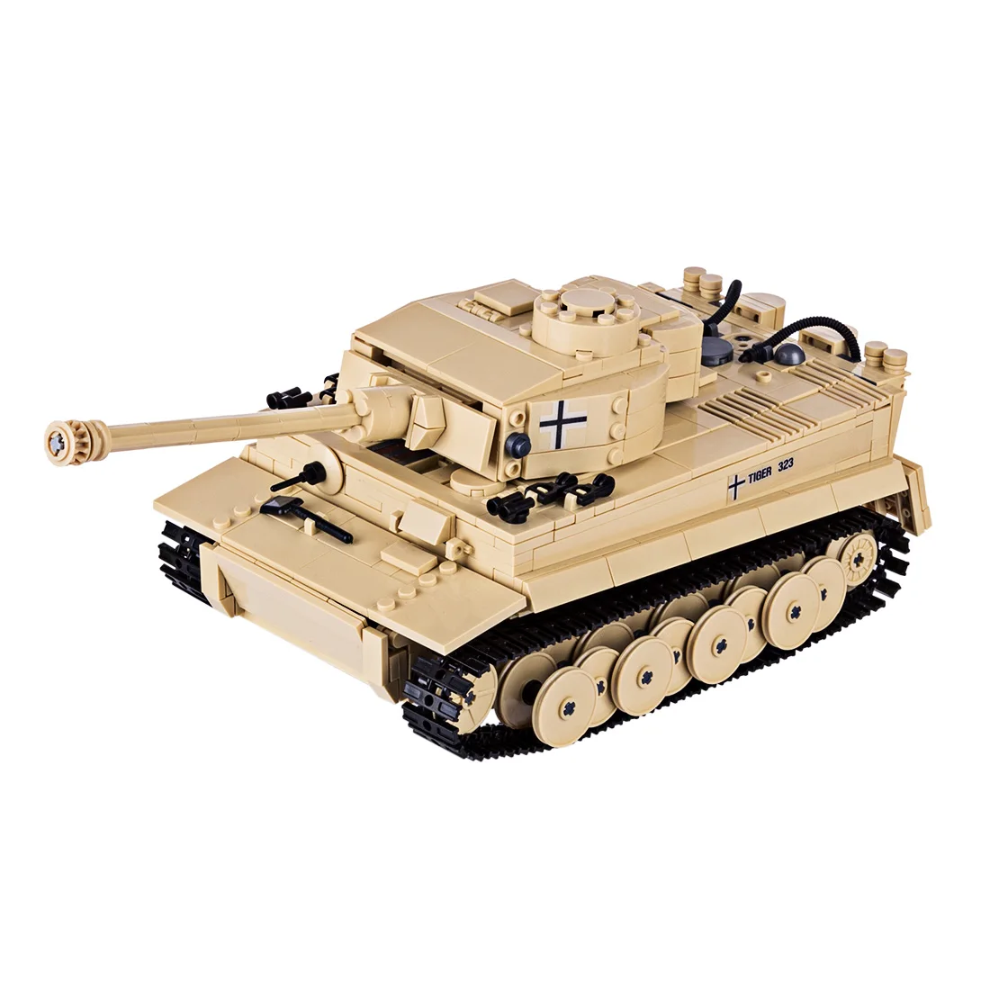 

995Pcs Children DIY Small Particle Building Block Model Tiger Tank Military Vehicle Construction Kit Christmas Gift For Kids