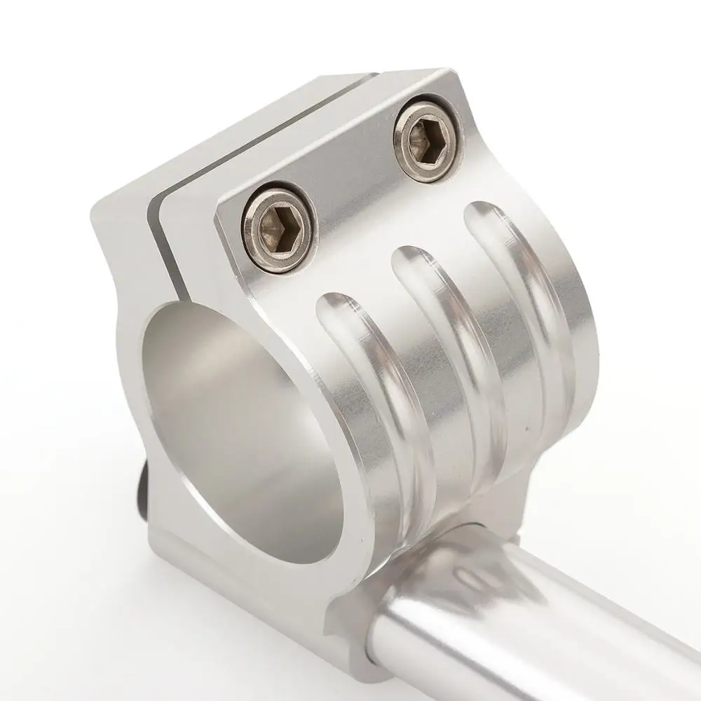 Clipons 35 мм 36 41 43 50 Серебряный CNC мотоцикл Клип Ons вилка руль Обычный для Kawasaki