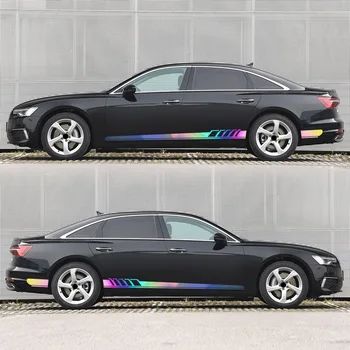 

Exterior Car Stickers Accessories Side Skirt Vinyl Wrap 225x11.5cm Set For Mercedes Benz W205 W203 W204