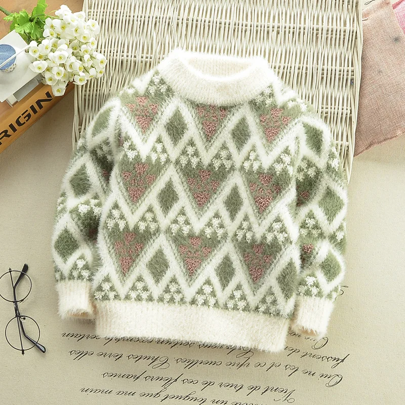 

BOY'S Mink Cashmere Sweater Autumn And Winter New Style Children Thick Sweater Childrenswear Small CHILDREN'S Baby Western Style
