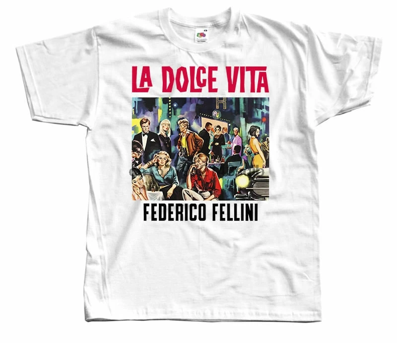 Постер La Dolce Vita 1960 белая футболка Anita Ekberg все размеры S-5XL | Мужская одежда