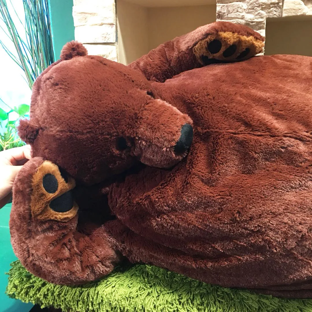 100 cm Géant Simulation djungelskog Bear Jouet Animal En Peluche Jouets marron teddy bear 