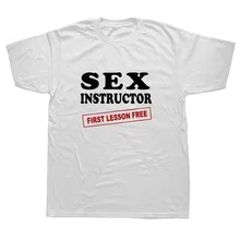 Секс-инструктор Забавные футболки мужские летние хлопковые Harajuku короткий рукав с круглым вырезом уличная черная футболка