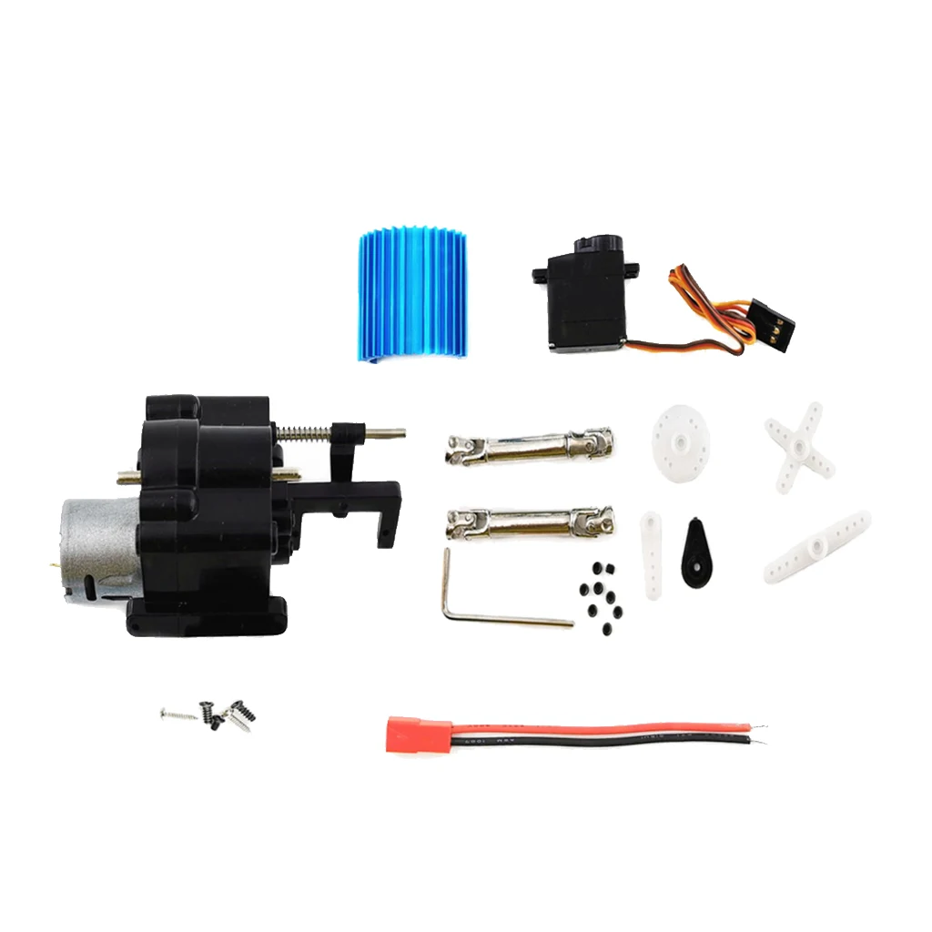 370 Motor + Speed Change  + Heat Sink Assembly for WPL JJRC RC Semi-truck Military Truck Parts