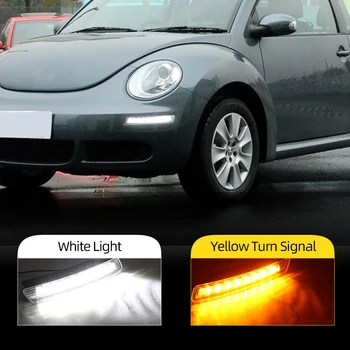 

CSCSNL 2Pcs DRL For VW Beetle 2006 2007 2008 2009 2010 LED Car DRL daytime running light Fog lamp Turn Signal yellow