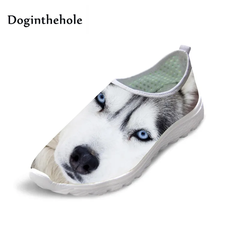

Causal Men's 3D Animal Wolf Flats Shoes Spring Summer Cool Pet Dog Husky Pug Dog Printed Beach Mesh Loafers Walking Shoes Girl
