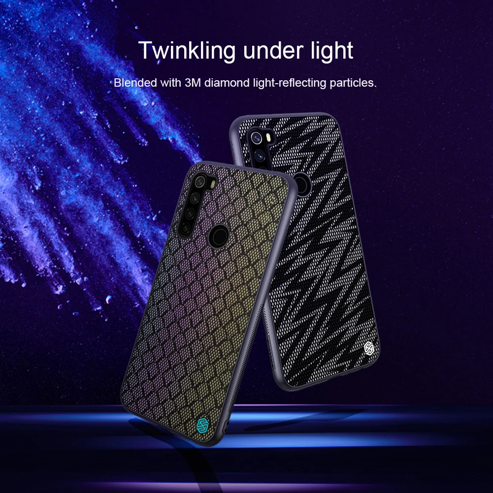 Для Xiaomi Redmi Note 8 Pro NILLKIN Twinkle чехол Роскошный гибкий ТПУ PC задняя крышка полиэфирная сетка светоотражающий чехол для телефона Fundas
