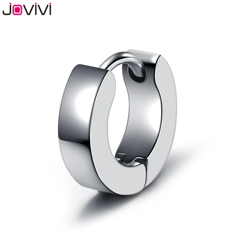 Серьги кольца JOVIVI 2x из нержавеющей стали обруч простые круглые сережки Huggie