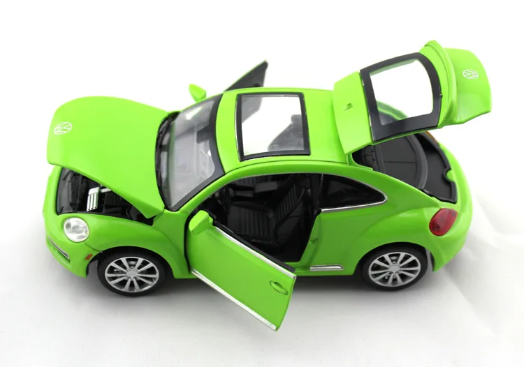 Модель автомобиля для Volkswagen Beetle GSR 1:32 оттяните назад Acousto-optic сплав литой уличный металлический бизнес-автомобиль модель детская игрушка - Цвет: Зеленый