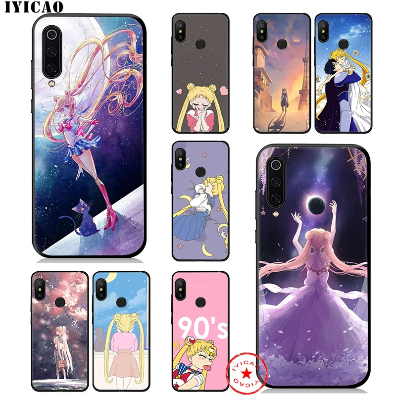 Мягкий чехол IYICAO Sailor Moon Anime для Xiaomi Mi 10 A3 A2 Lite A1 CC9 CC9E 9T 9 8 6 SE Pro F1 Max 3 5X 6X MiA1 MiA2 |
