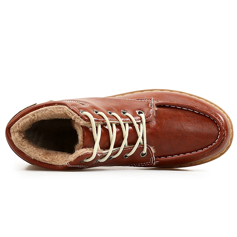 Модные трендовые мужские зимние ботинки ботильоны на меху мужская повседневная обувь Высокое качество Zapatos повседневная мужская обувь из плюша