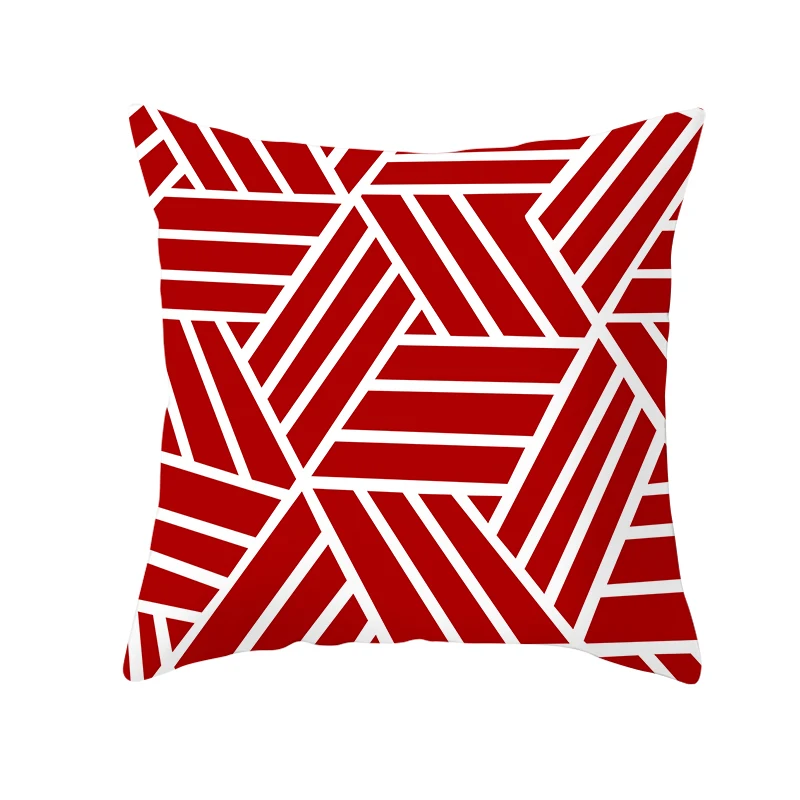 Geometric red pillow case home decoration 45*45 cm cushion cover