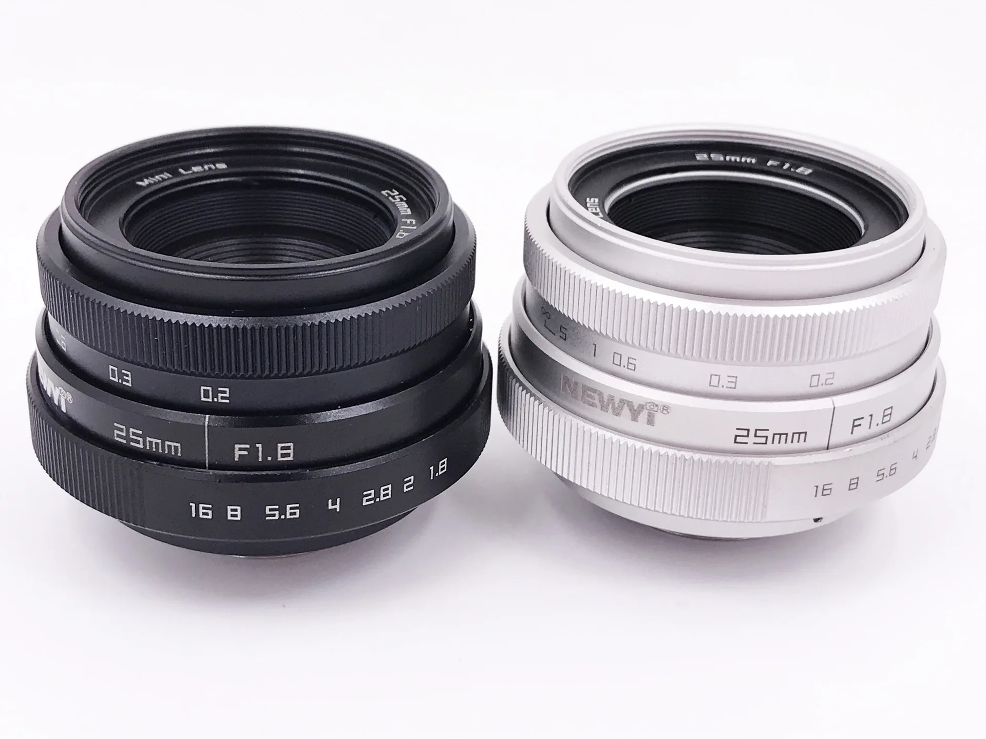 

NEWYI MINI25mm f1.8 CCTV manual lens suitable for mirrorless camera black/silver