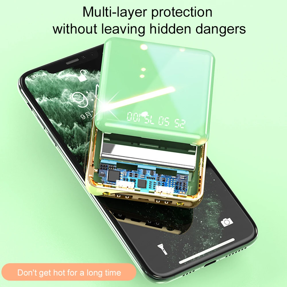 CASEIER Mini 20000mAh Power bank For iPhone 11 Led Display Mirror Screen External Battery Powerbank For Xiaomi Huawei Poverbank CASEIER Mini 20000mAh Power bank For iPhone 11 Led Display Mirror Screen External Battery Powerbank For Xiaomi Huawei Poverbank