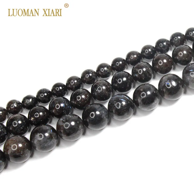 

Fine AAA 100% Natural Russia Black Charoite Round Natural Gemstone Beads For Jewelry Making DIY Bracelet Necklace 6/8/10MM
