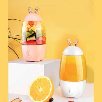 

Portable Cute Rabbit Ears Electric Juicer Cup Household USB Charging Mini Smoothie Fruits Blender Outgoing Extractor
