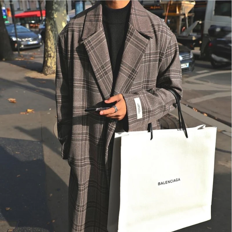 Autumn And Winter Korean Version Of The Lazy Loose European And American Leisure Sports Long Section Woolen Coat