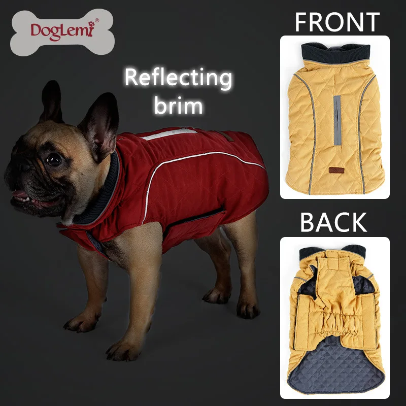 Одежда для собак осень-зима теплая одежда для домашних животных куртка жилет стиль большая собака Ретро толстый жилет одежда для домашних животных