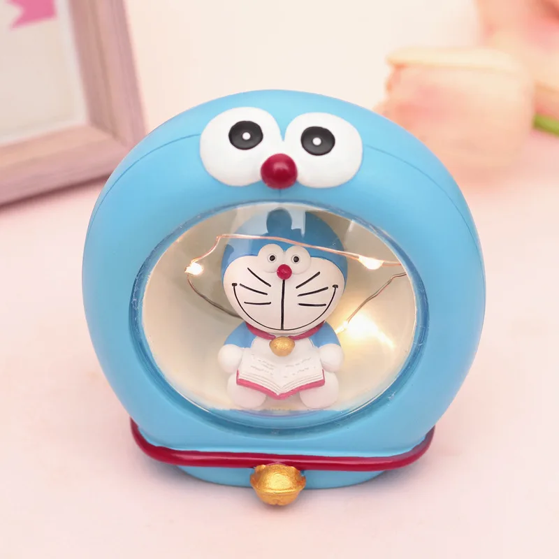 Doraemon Луна книга ночник смолы фигурки#2563 украшения дома игрушки коллекционная игрушка подарок на день рождения детей