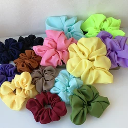 Oversized Hair Scrunchies For Women Solid Satin Silk Scrunchie Hair Rubber Bands Elastic Hair Ties Accessories Ponytail Holder