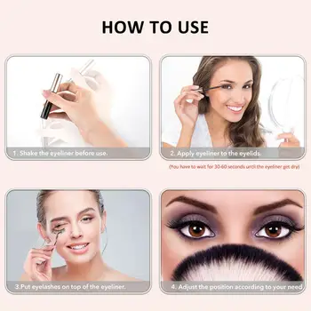 

1 Set Magnetic Eyelashes With Magnet Liquid Eyeliner Natural Tweezer Long Eyelashes Extension Waterproof False Lasting Set V8H6