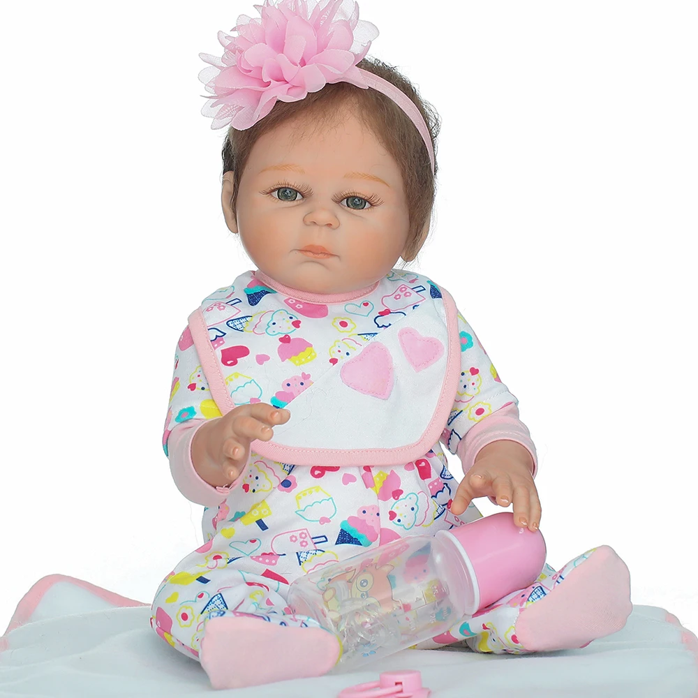 NPK кукла bebe reborn куклы 2" 50 см полный мягкий силиконовый reborn Детские куклы игрушки девочка малыш кукла подарок живой