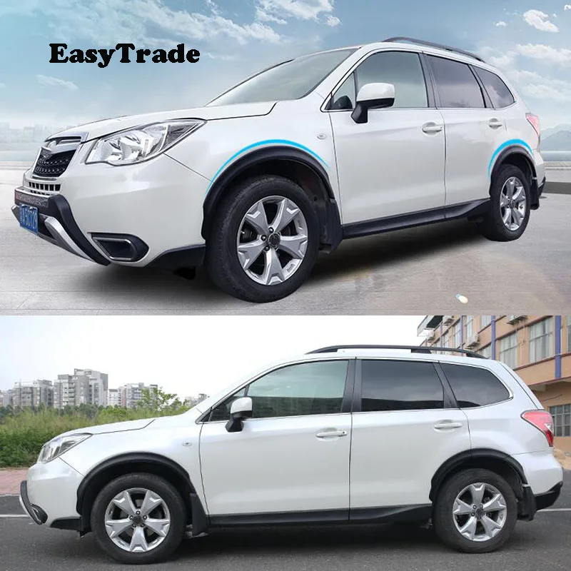 

Exterior body Side Wheel Eyebrow Covers Decorative Stickers Mudguard For Subaru Forester 2013-2017 Accessories 10pcs/set