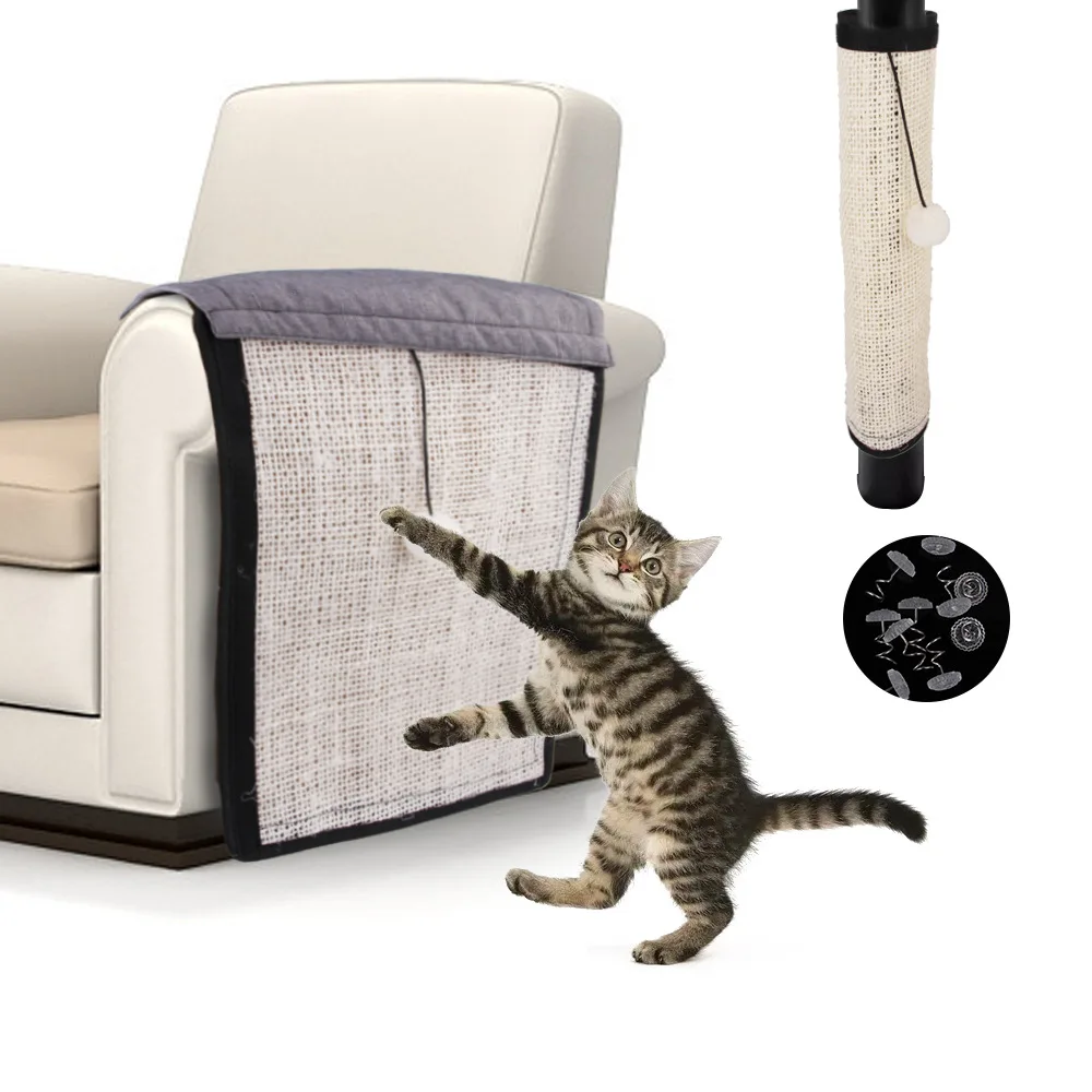 

Cat Scratching Post Mat For Cats Natural Sisal Protecting Furniture Foot Chair Protector Pad Climbing Tree cat Scratch Pad Board