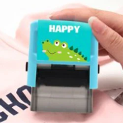 name stamp-L-6 Заказная детская одежда с рисунком в виде ракушки, водонепроницаемый детский штамп с именем, детский штамп с именем для дома и школы - Цвет: name stamp-L-6