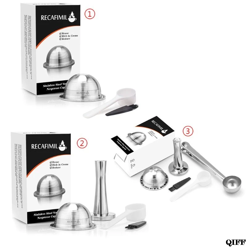 Кофейные фильтры для многократного использования для Nespresso Vertuo Vertuoline GCA1& Delonghi ENV135 11NOV16