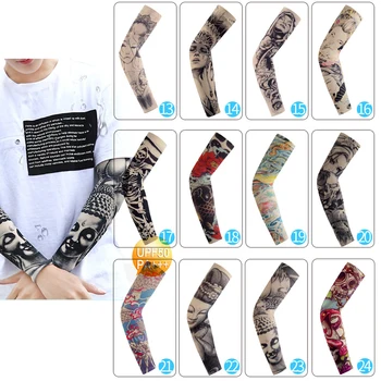 

Breathable 3D Tattoo anti-U Protection Arm Sleeve Warmers Cycling Sunscreen Covers Quick Dry Summer Cooling Sleeves