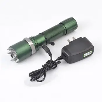 

LED Flashlight With Defensive Head No Battery Super Bright Telescopic Focus IPX6 Waterproof Rechargeable Torch Lamp Outdoor Tool