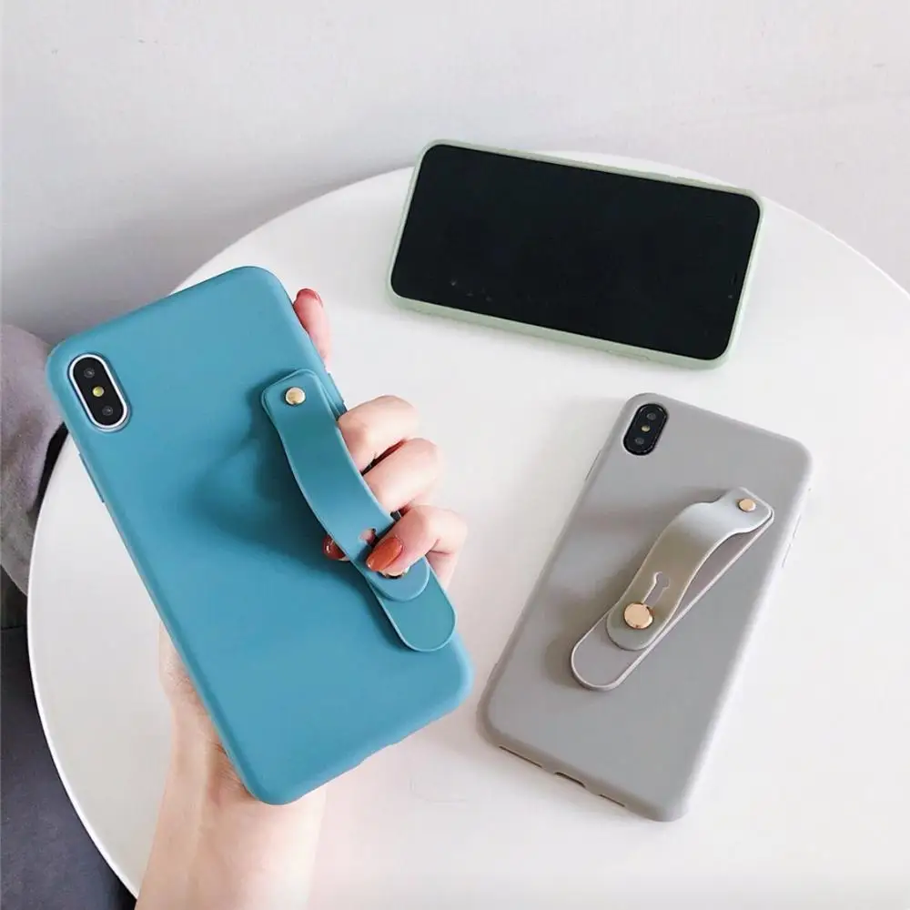 Роскошный противоударный чехол с кольцом для iPhone 6S 7 8 Plus, мягкий силиконовый чехол-держатель для XR XS Max, Практичный чехол для 11Pro Max