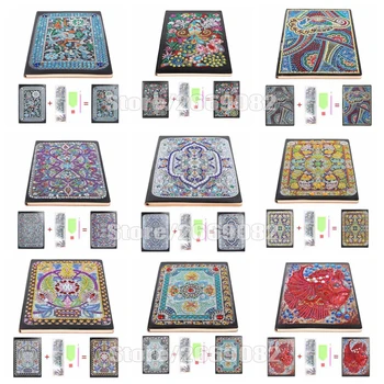 

5D DIY Mandala Shaped Diamond Painting Notebook Diamond Embroidery Diary Sketchbook Cross Stitch Christmas Gift LK021