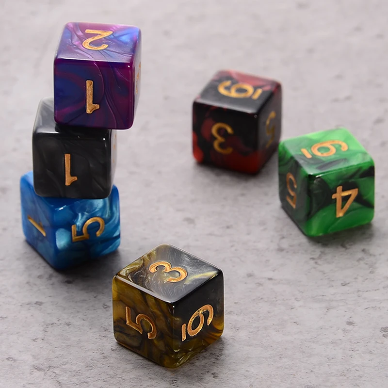 42 шт смешанные цветные кости многогранные кубики для подземелья и драконов DND RPG игра Веселые кости набор с 6 сумками