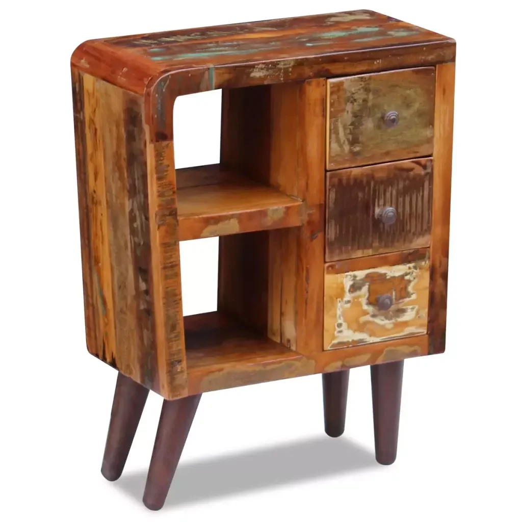 

Sideboard Solid Reclaimed Wood 60x30x80CM Telephone Stand Side Cabinet Storage Cabinet End Table End Cabinet for Living Room