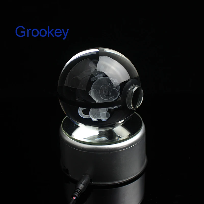 Прозрачный кристаллический 3D лазерный Карманный шар K9 новый Sward and Shiled Groove Key