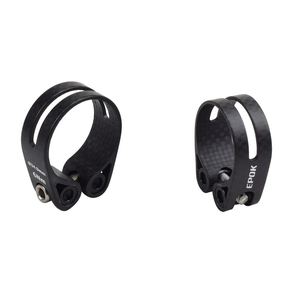Carbon Bike Seat Clamp 31.8mm 34.9mm Carbon Fiber MTB Mountain Bicycle Seatpost Clamps Titanium/Stainless Steel Bolt