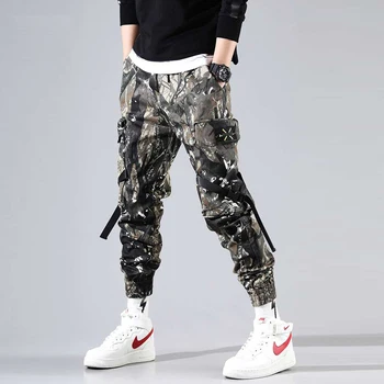 

Hip Hip Military Cargo Pants Men Ankle-Length Pants Men's Joggers Streetwear 2019 Spring Camouflage Trousers for Male HD036