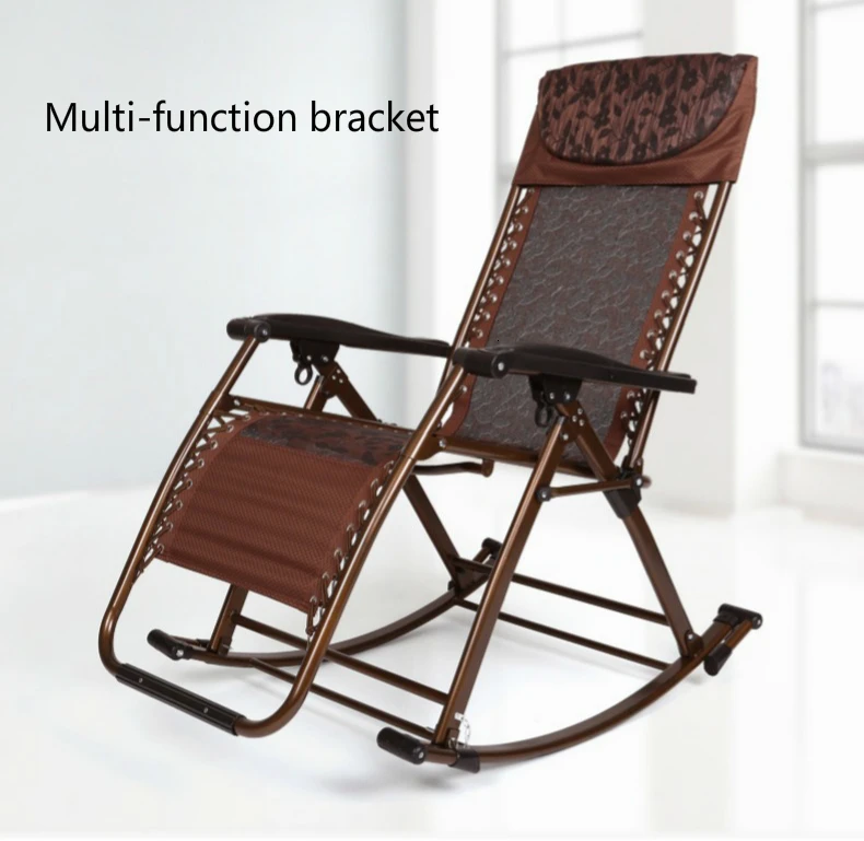 Домашнее кресло для отдыха Складной Многофункциональный стул для пожилых людей Портативный балкон сад регулируемый угол качалка стул