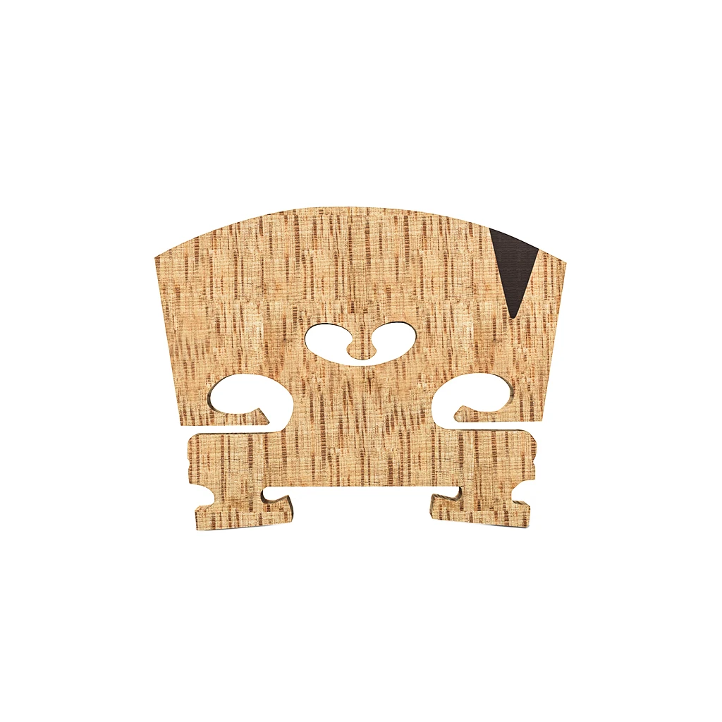 Select Figured Violin Bridge Unslotted Semi Finished Bridge Air Dried AA Grade Maple With E Ebony Insert 4/4 Size Violin