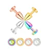 Rainbow Rose gold pink silver mini small size round jewerly Crystal Metal anal beads butt plug Jewelry sex toy for female male 1