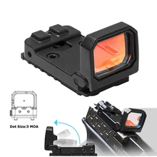Flip up red dot pistol sight reflex sight rmr escopo montagem para mos glock ou slide corte aceitar rmr pistola 1913 montar escopos de rifle