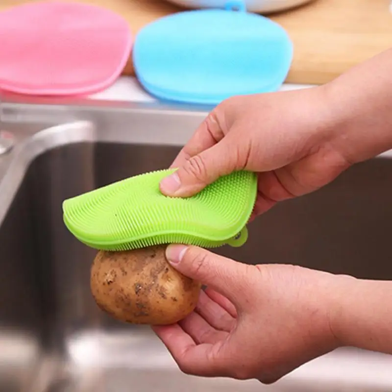 

Kitchen Silicone Dish/Pot/Plate Washing Antibacterial Mildew-Free Brush Household Cleaning Tools