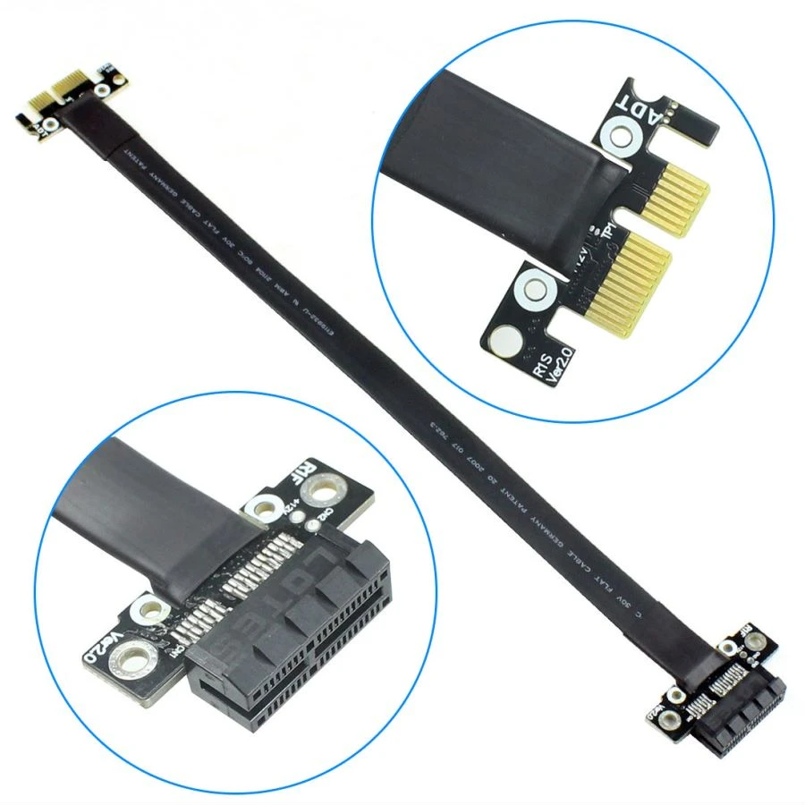 Riser Cable Pci Express Pcie Gen3 0 X1 X16 Graphics Card Ribbon Extension Cable Pci E 1x 16x 3 0 R11sf No Power Line Aliexpress